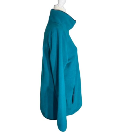 L.L. Bean Green Fleece Women's Mock Neck Pullover Size Large - Picture 4 of 9